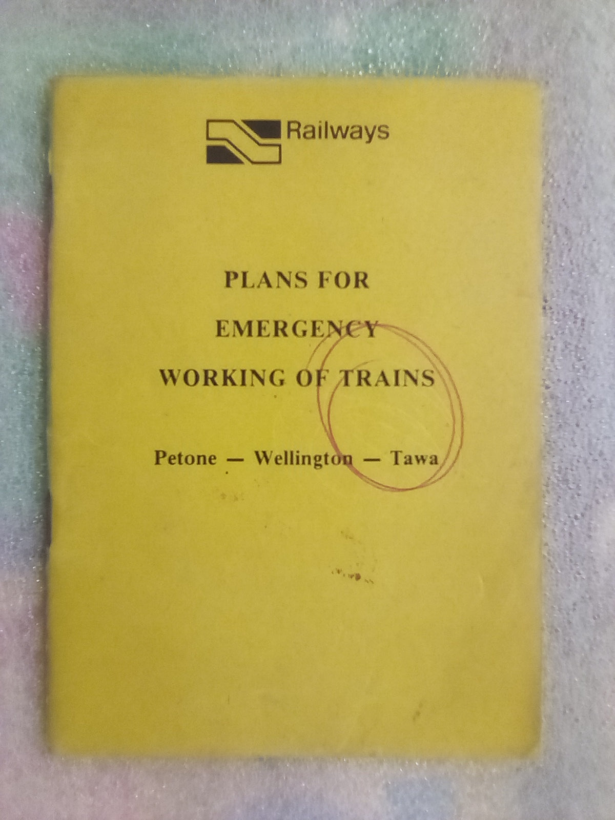 NZR Plans for Emergency Working of Trains: Petone - Wellington - Tawa (September 1980)