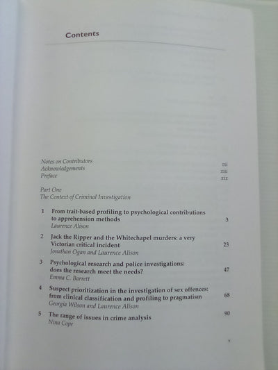 Forensic Psychologist's Casebook - Psychological Profiling & Criminal Investigation