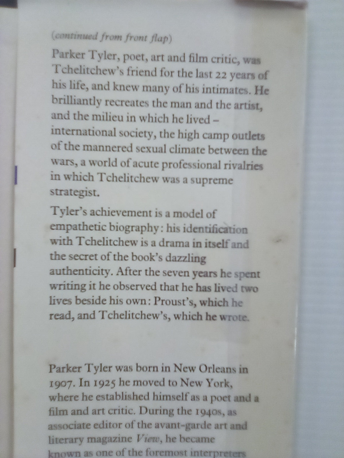 The Divine Comedy of Pavel Tchelitchew - A Biography by Parker Tyler