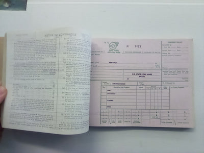 NZ Rail Rewanui (NZ State Coal Mines) Unused Consignment Notes