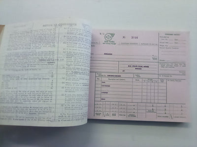 NZ Rail Rewanui (NZ State Coal Mines) Unused Consignment Notes