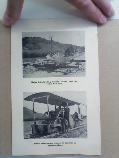 Construction of Kawerau & Murupara Railways Booklet NZR (1954)