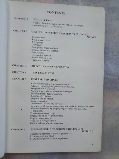 Diesel Electric Traction Equipment by English Electric Co. Ltd.